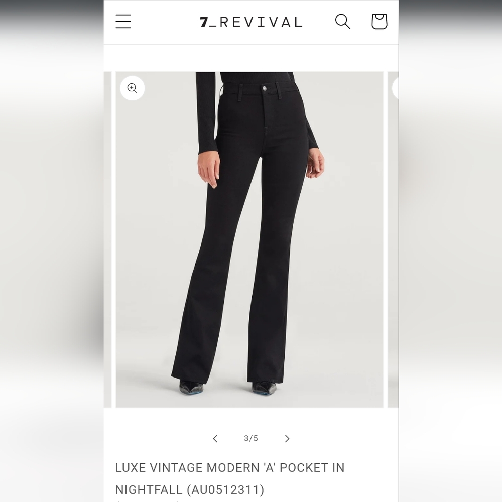 7 For All Mankind Black Women's Jeans